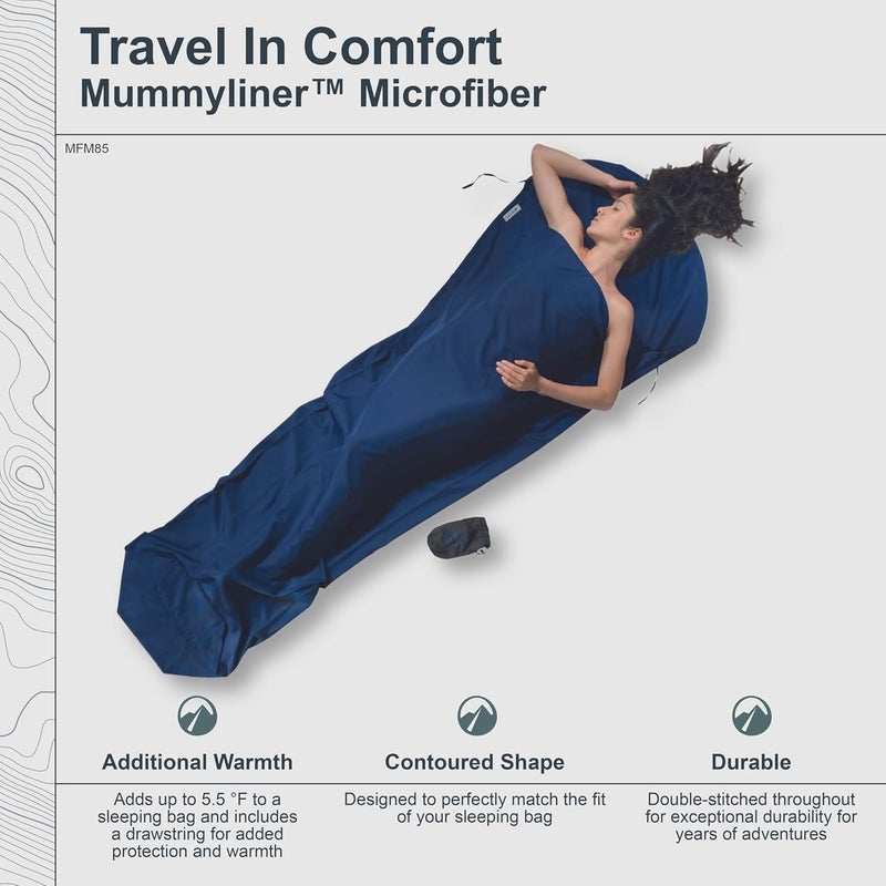 Cocoon - Premium - MummyLiner - Microfiber - Cranberry - Regular - Image 1